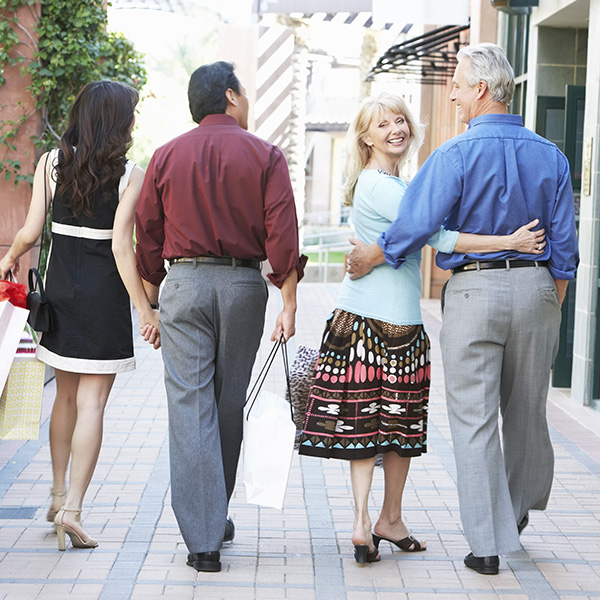 2 couples walking